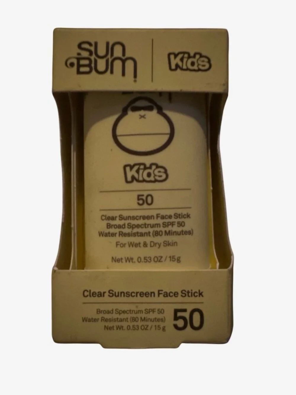 Sun Bum Kids SPF 50 Clear Sunscreen Face Stick Broad Spectrum & Water Resistant